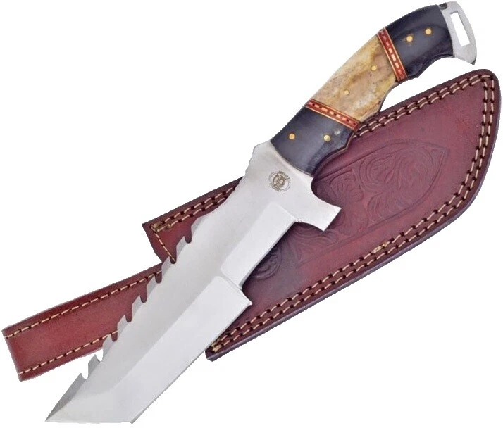 Stainless Steel Blade Tanto Bone Handle Collectible Fixed Blade Knives