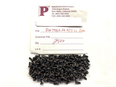 (325 PIECE LOT) DIN7985A-A4-M2.5X6-BLK, M2.5 X 6mm Long, Phillips Pan Head, SS