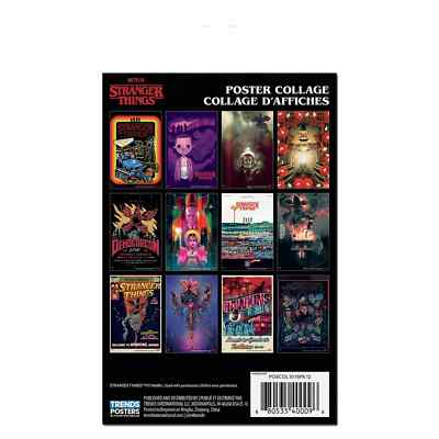 Stranger Things Poster Collage - 12 Mini Posters 4x5” Netflix