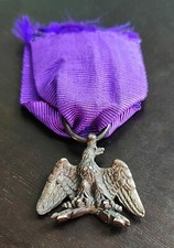Rare Et Ancienne Médaille Aigle Empire Napoléon - Jolie Patine Et Ruban 