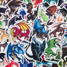 20pcs Dragon Stickers Mythical Fire Breathing Flyer Vinyl Decals US Seller