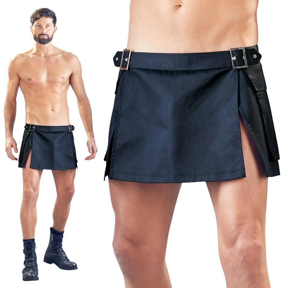 Herren-Rock schwarz S-XL mit Tasche Gladiator Rollenspiele Swingerclub "Walker"