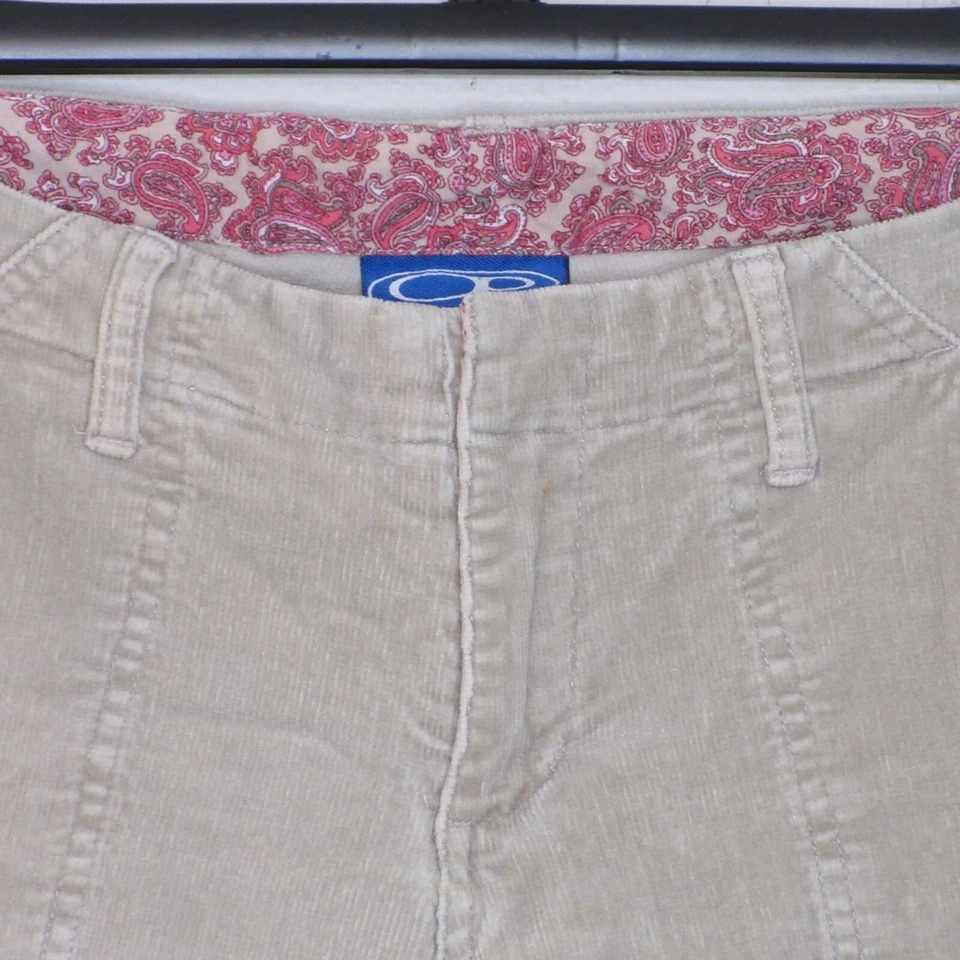 OP Ocean Pacific Women's Vintage Mid Rise Corduroy Tan Capri Pants SZ 9 B53 - Image 2 of 4