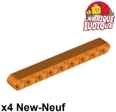 Lego Technic 4x Beam Liftarm 1x9 Thick Orange 40490 New