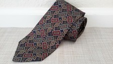Christian Dior Monsieur Multicolor 100% Silk Necktie Tie L 56" Made in USA
