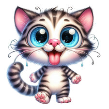 Wall Decal Sticker Funny Cat Wall Sticker 18X18cm Large
