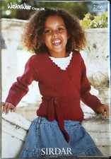 New Original Sirdar Wash N Wear Crepe DK cardigan Knitting Pattern 2166