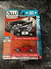 Auto World AW Target 2 Pack 91 CHP Chevy Camaro Z28 1LE 96 Pontiac Firebird