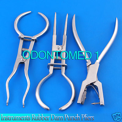 Kit Instruments Digue Dentaire - 14 Pièces En Inox - Pour Endodontie Et Restaurations - Pince à Digue Et Daviers