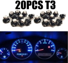 20 Piezas T3 Salpicadero Luz 3030 SMD Bombilla LED Indicadora Lámpara Bombilla Coche Luz de Advertencia