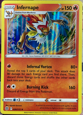Infernape Holo 26 #26 ($1) Prices | Pokémon Brilliant Stars | Pokémon Cards