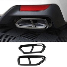 For Toyota Avalon 19-22 Black Steel Rear Tail Exhaust Muffler Tip Pipe Trim 2Pcs