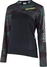 Troy Lee Designs TLD Womens Skyline Long Sleeve Cycling Jersey Green Camo Medium