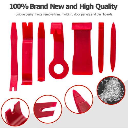 Plastic Trim Removal Pry Tool Set for Car Radio Panel Door Dash Clip Fasteners - Picture 5 of 12