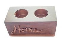 Yankee Candle HOME Scentiments Series Tealight Wood Block Multi Candle Holder 