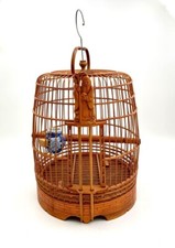 Bird Cage Chinese Hand Carved Vintage Porcelain Dish Home Decor
