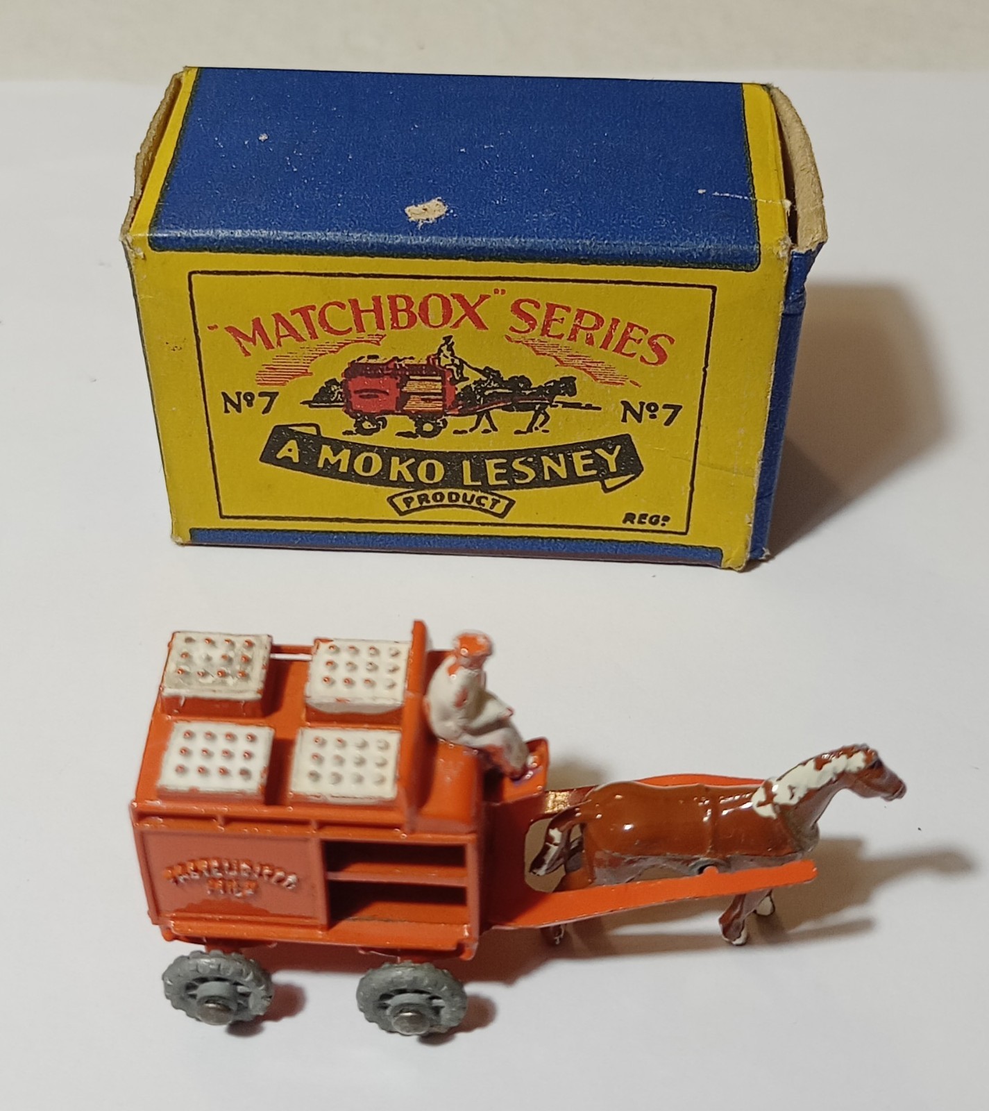 Matchbox 7a, Horse Drawn Milk Float - Free Price Guide & Review
