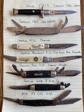 Lot Of 18 Vtg Pocket Knives Imperial,John Primble,Kabar,American Shear & Knife