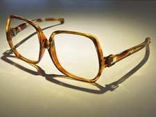Vintage VERY RARE 70s Oscar De La Renta Eyeglass Frames Oversize Frame Tortoise