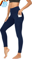 Sport Leggings Damen High Waist Mit Taschen Bauchweg Sportleggins Gym Sporthose