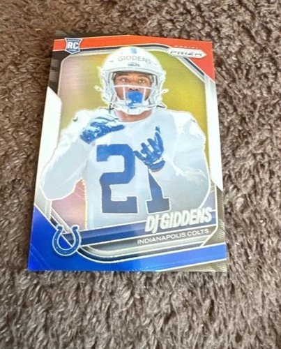 2025 Panini Prizm - Rookies DJ Giddens #383 Red White &amp; Blue Prizm (RC)