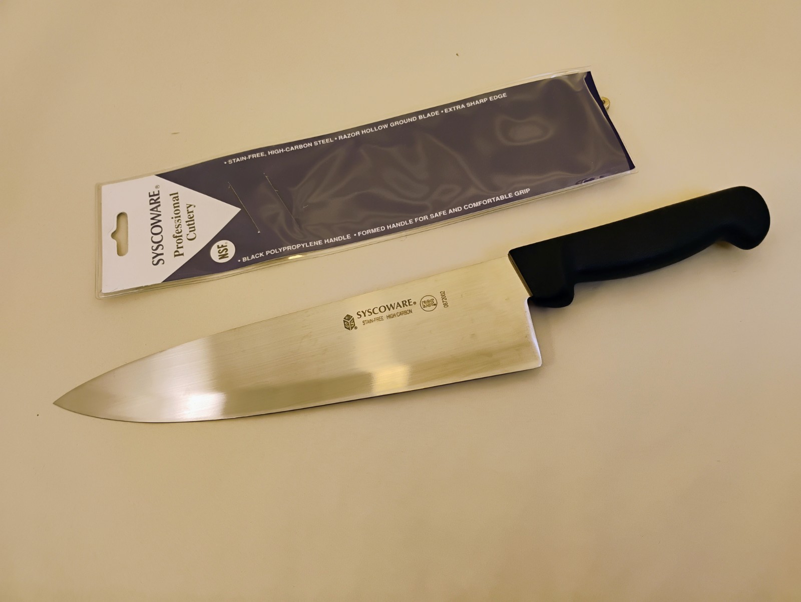 Commercial 10" Chefs Cooks Knife Wide Blade Stiff Stainless Restaurant Kitchen