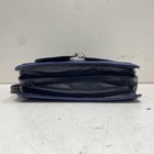 Rebecca Minkoff Black Pebbled Leather Crossbody Bag Blue Edge Silver Hardware — photo 3
