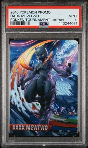 2016 POKEMON PROMO POKKEN TOURNAMENT JPN DARK MEWTWO PSA 9
