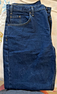 #ad Rural King Men’s Jeans 36x30 Dark Wash Blue Denim Straight Leg 100% Cotton $14.99