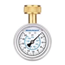2-1/2" Glycerin Filled Stainless Steel Water Pressure Test Gauge, 3/4" Female...