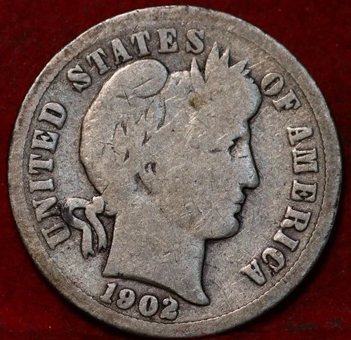 1902 Barber Dime — photo from the most recent tracked eBay sale