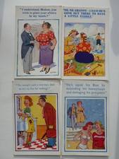 Very Saucy Funny Humour Risque Postcards c1950 set of four #10