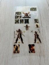 Pirates of the Caribbean Character Sticker Set Plastic Multiple Sheets Used