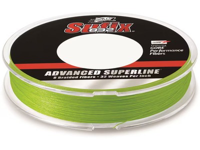 Sufix 832 Braided Fishing Line 30lb 300yd Neon Lime