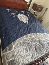 Pottery Barn Kids Star Wars Millennium Falcon Death Star Quilt 84x65 TWIN