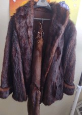 VTG 40s-50s Real Mink Coat With Mink Wrap