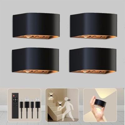 1-4x Motion Sensor LED Wall Lights Up/Down Outdoor/Indoor Room Lamp Sconce Light