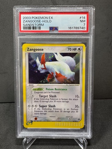 2003 Pokemon EX Sandstorm #14 Zangoose Holo PSA 7 NM