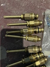 Lot of 12 Brass Faucet Valve Stems/Cartridges Straight, Unfinished 0.5-1.0 in