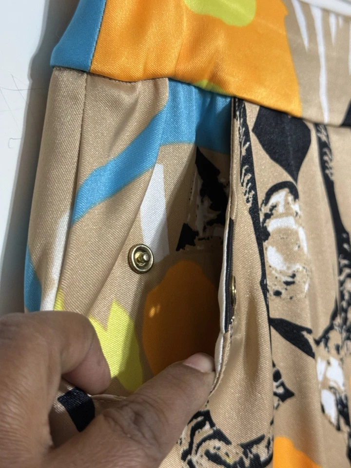 Tênis de golfe Jaime Sadock stretch skort abstrato colorido pickleball tamanho 6 - Imagem 3 de 4