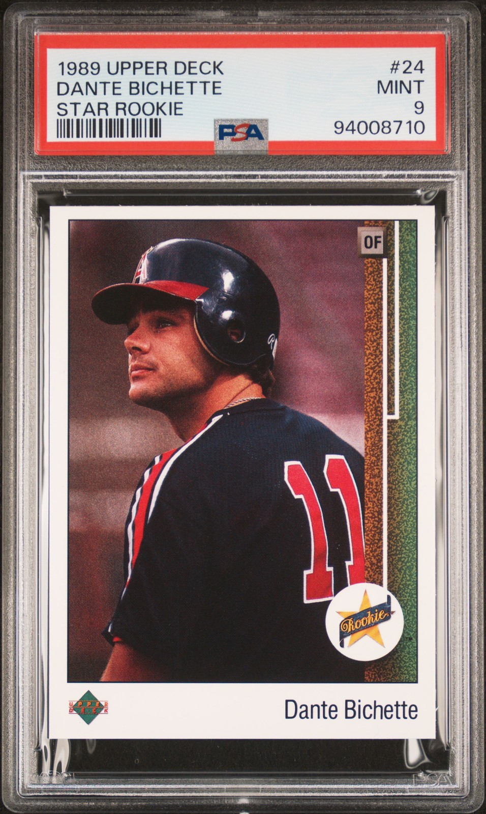 1989 UD STAR RC #24 DANTE BICHETTE ROOKIE RC PSA 9