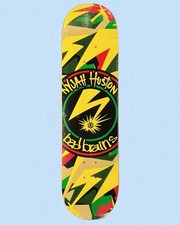 SUPER RARE Nyjah Huston Bad Brains Rasta NOS 8.0 Element Skateboard Deck