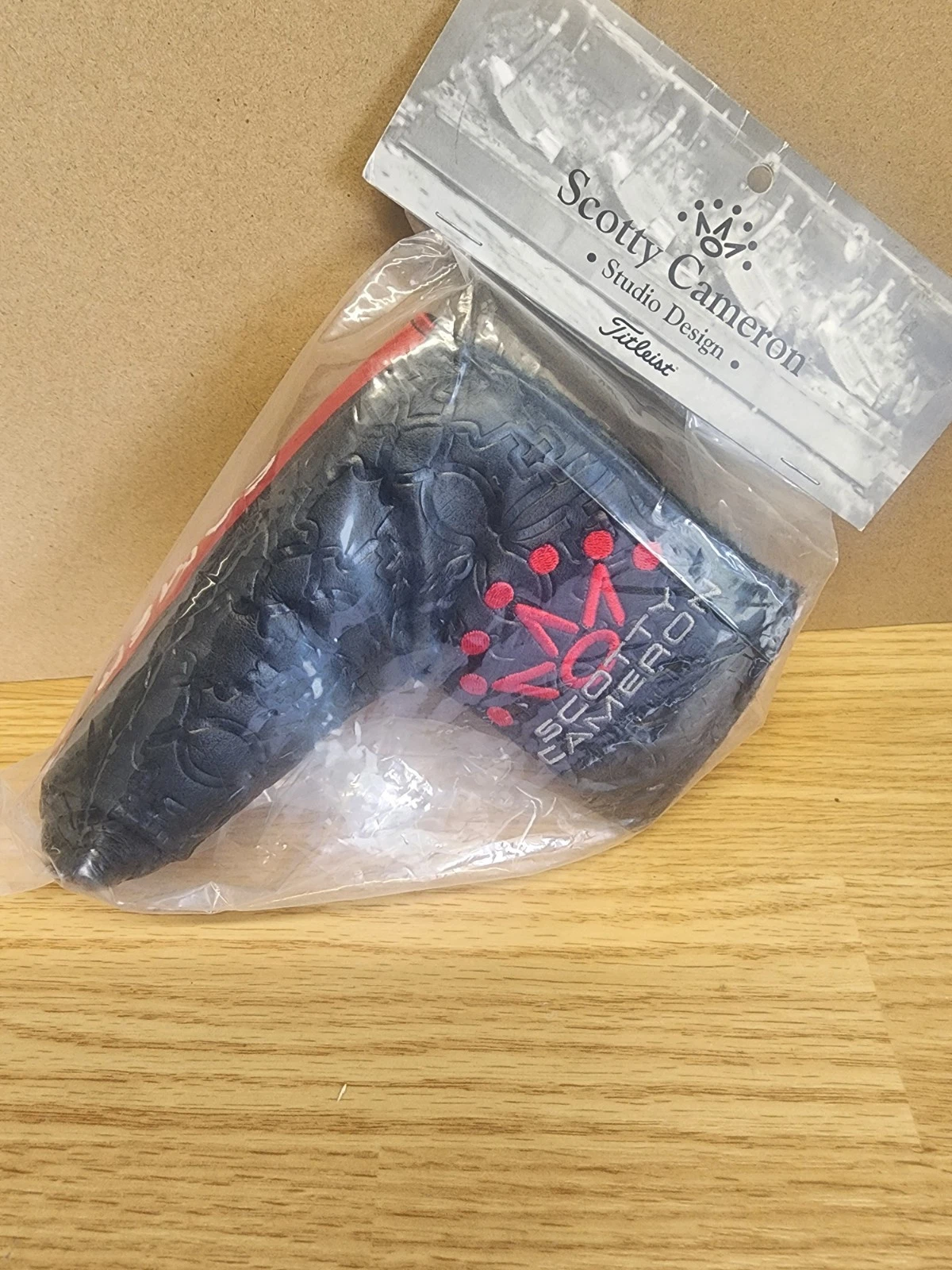 NEW Scotty Cameron 2023 Club Member Black and Red SCP Putter Blade Headcover