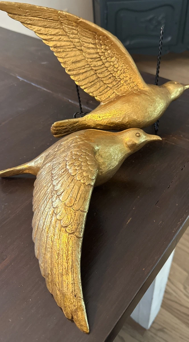 Deko Wandbild Golden Vögel 