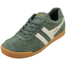 Gola Harrier Womens Classic Sneakers in Green Off White - 7 US