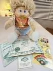 Vintage 1984 Cabbage Patch Kids Doll Cowboy Outfit Birth Certificate Coleco