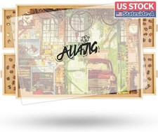 ALL4JIG 1500-piece rotating jigsaw puzzle board with 4 drawers and cover,