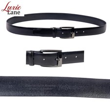 YVES SAINT LAURENT YSL Belt Sz. 36 Black Leather Handcrafted USA Men's B1385