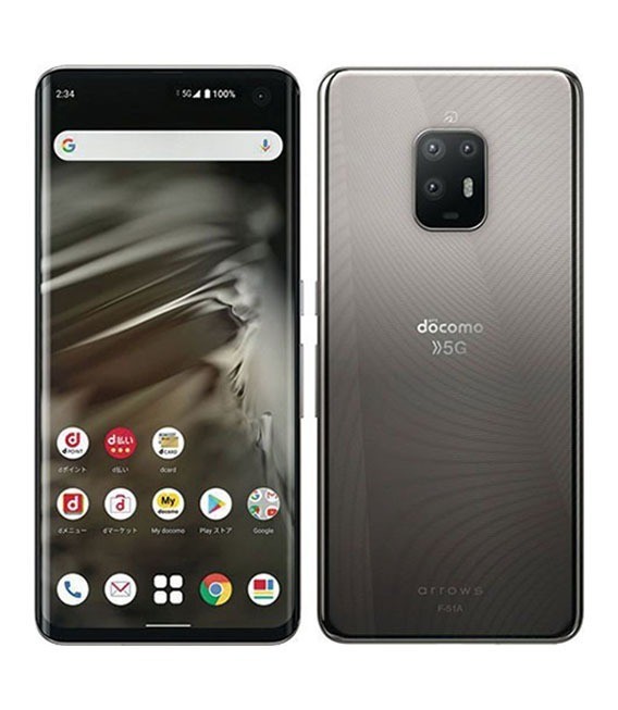 FUJITSU F-51A ARROWS docomo Titanium Silver 5G PHONE ANDROID