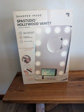 Espejo de maquillaje LED blanco tocador SpaStudio Hollywood Sharper Image